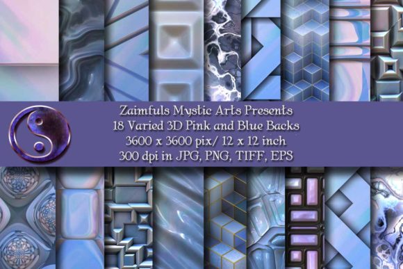 Download 18 Varied Backs in Pink and Blue - Varied Collection