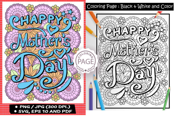 Download Happy Mother's Day. Coloring Page. - Premium Resources