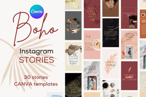 Download Boho Insta Story Templates CANVA - Boho Collection