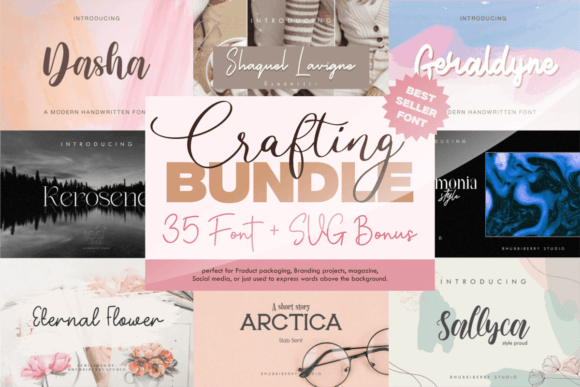 Download Crafting SVG and Fonts Bundle - Craft Collection